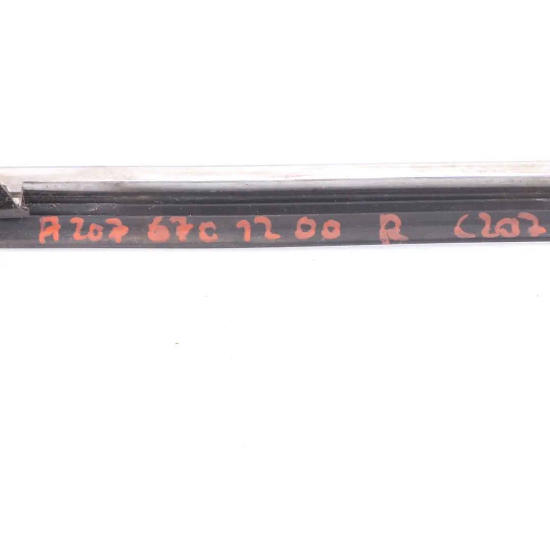 Mercedes C207 Rear Quarter Window Strip Right O/S Chrome Trim Bar - SKU A2076701200 - Part number A2076701200