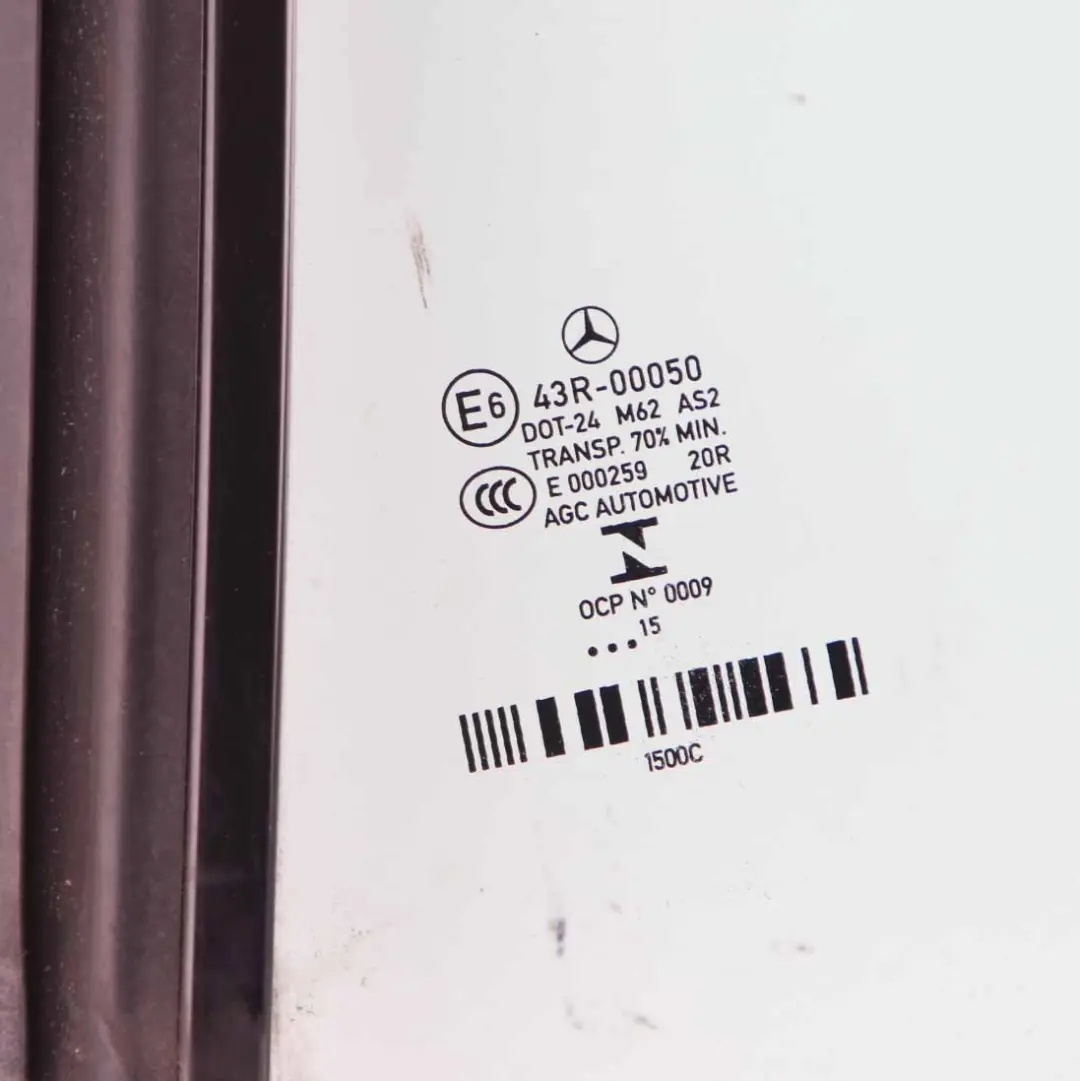 Mercedes C207 Quarter Side Window Side Glazing Glass AS2 Rear Left N/S - SKU A2076701500 - Part number A2076701500