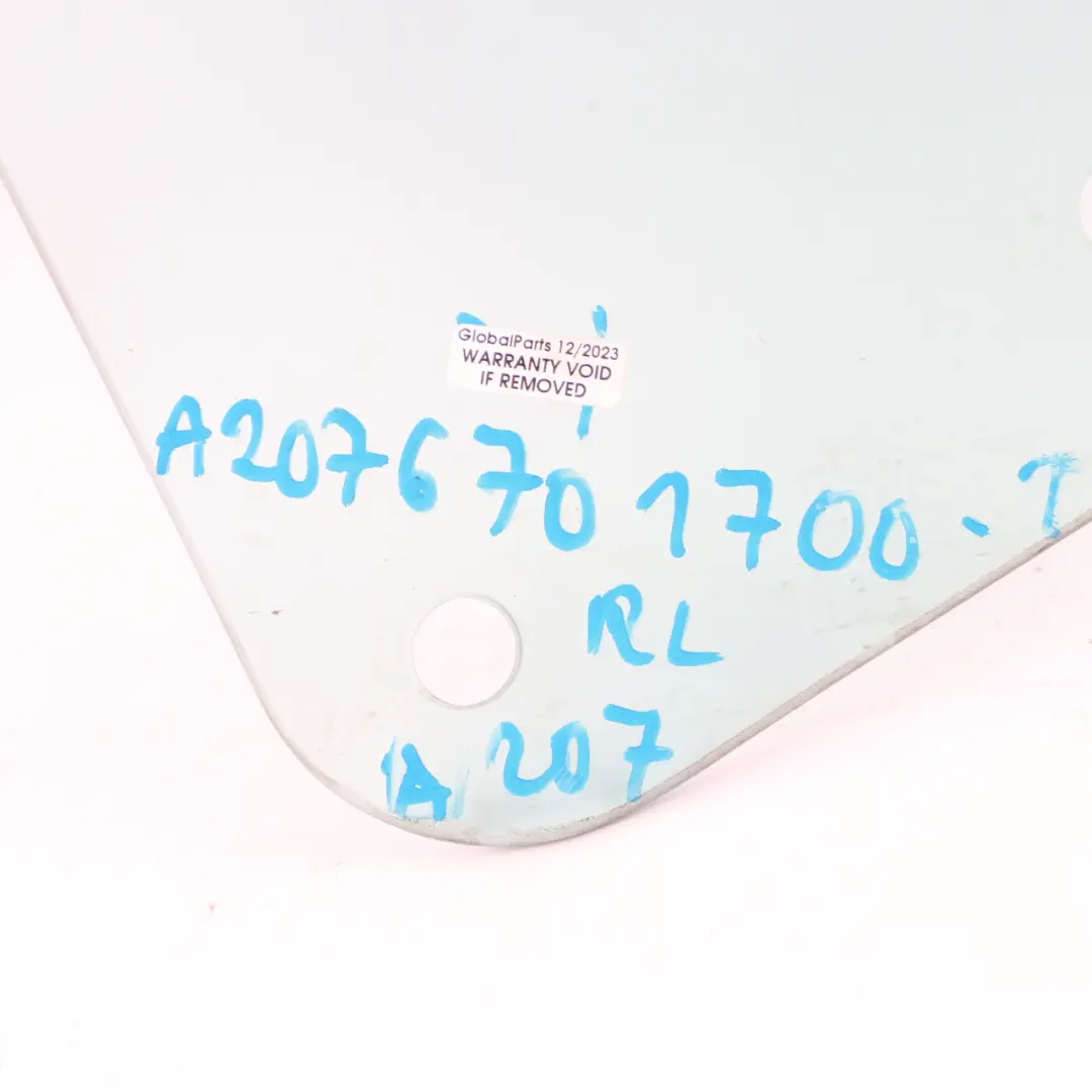 Left N/S Window Glass Panel Glazing AS2 to Mercedes A207 Convertible Rear with Part number A2076701700 Mercedes A207 Convertible Rear Left N/S Window Glass Panel Glazing AS2 - SKU A2076701700-1 - Part number A2076701700