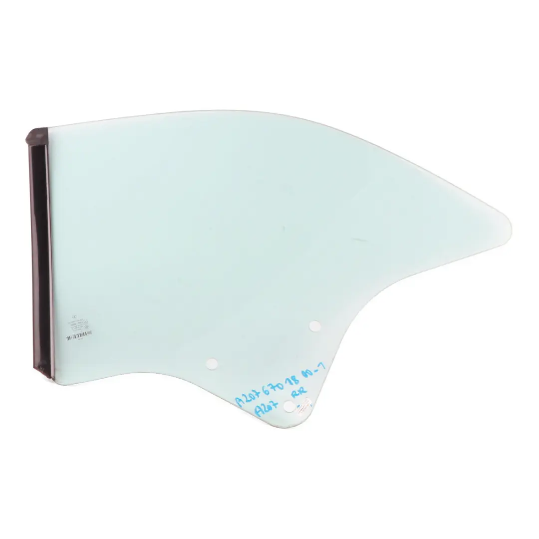 Right O/S Window Glass Panel AS2 to Mercedes A207 Convertible Rear with Part number A2076701800 Mercedes A207 Convertible Rear Right O/S Window Glass Panel AS2 - SKU A2076701800-1 - Part number A2076701800