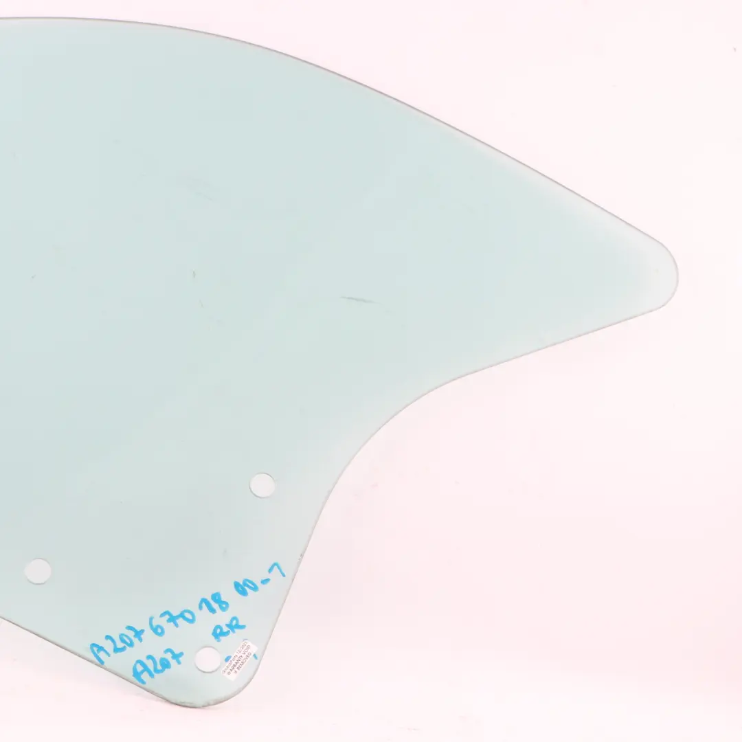 Right O/S Window Glass Panel AS2 to Mercedes A207 Convertible Rear with Part number A2076701800 Mercedes A207 Convertible Rear Right O/S Window Glass Panel AS2 - SKU A2076701800-1 - Part number A2076701800