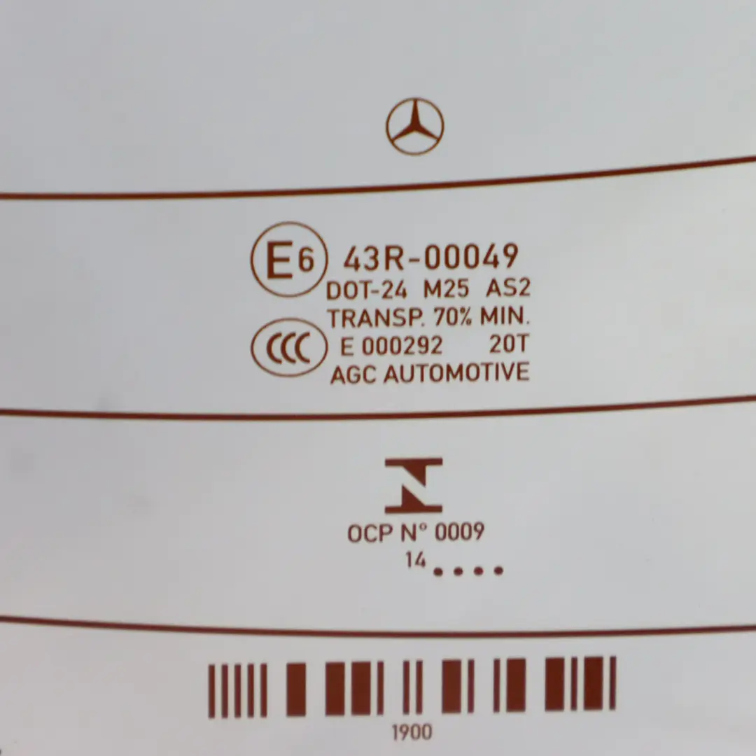 Mercedes C204 C207 Rear Window Windshield Glass Glazing AS2 Green - SKU A2076701900-1 - Part number A2076701900