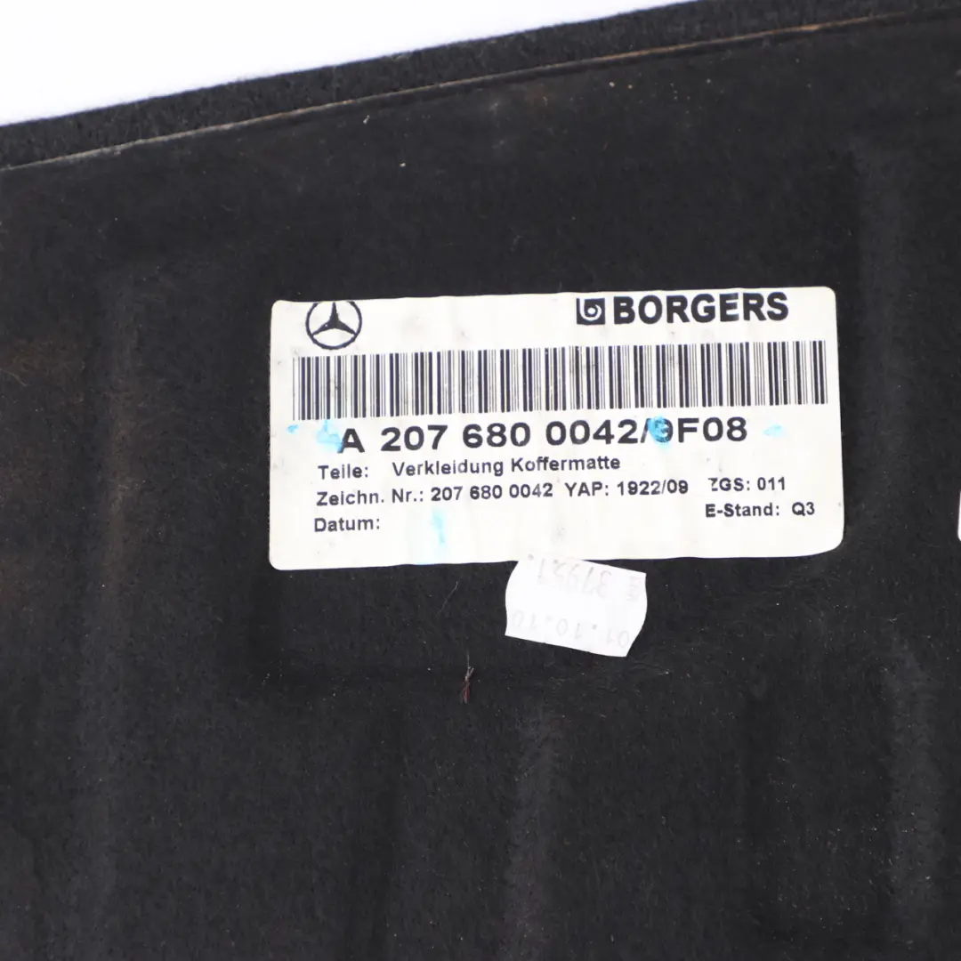 Mercedes A207 Cabrio Stivale Piano del bagagliaio Moquette Pannello - SKU A2076800042 - Numero di parte A2076800042