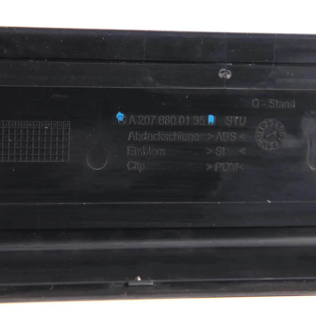 Mercedes W207 Door Sill Trim Front Left N/S Step Cover Panel Black - SKU A2076800135 - Part number A2076800135