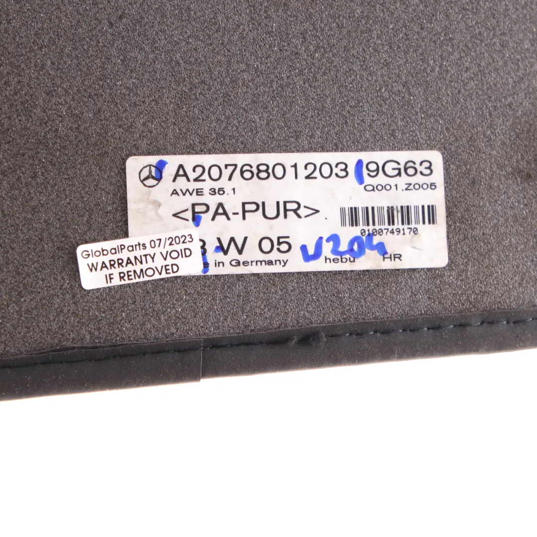Floor Mat Interior Rear Floor Cover Carpet Black to Mercedes W204 AMG with Part number A2076801203 Mercedes W204 AMG Floor Mat Interior Rear Floor Cover Carpet Black - SKU rhd-A2076801203-1 - Part number A2076801203