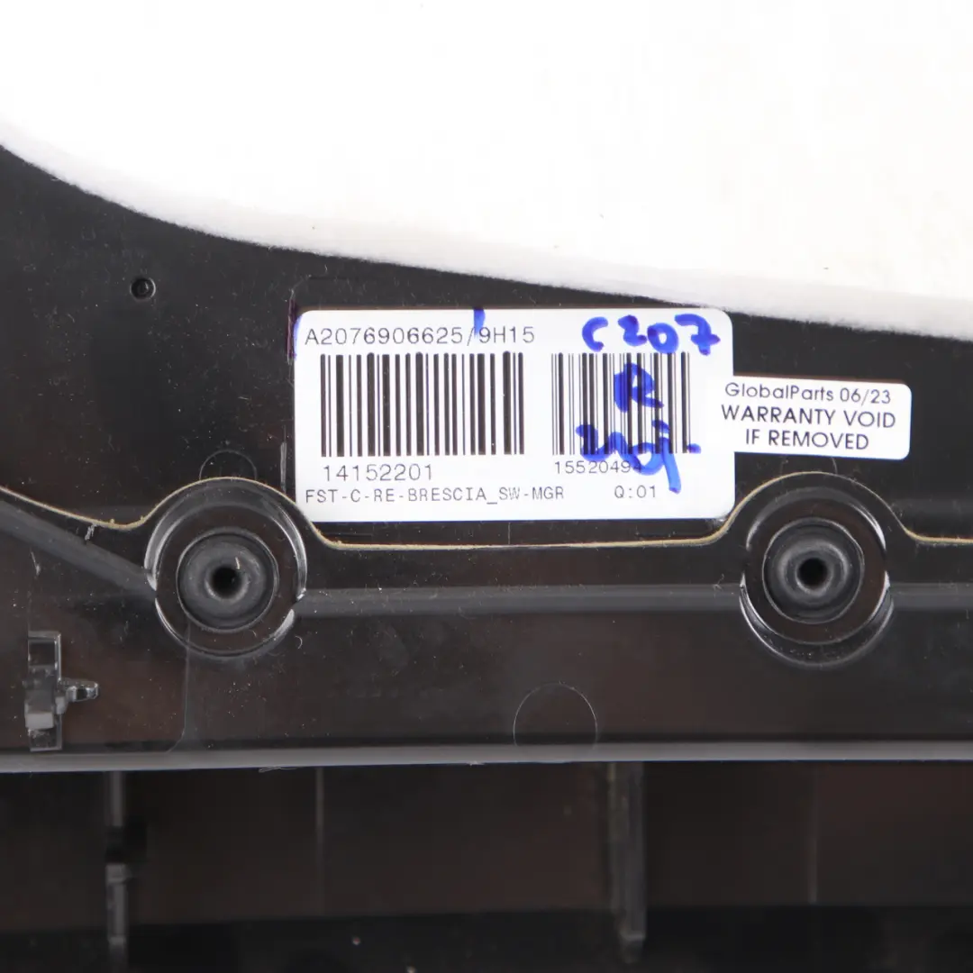 Lateral Trim Panel Mercedes C207 Coupe Rear Right O/S Lateral Side Cover Leather to with Part number A2076906625 Lateral Trim Panel Mercedes C207 Coupe Rear Right O/S Lateral Side Cover Leather - SKU A2076906625 - Part number A2076906625