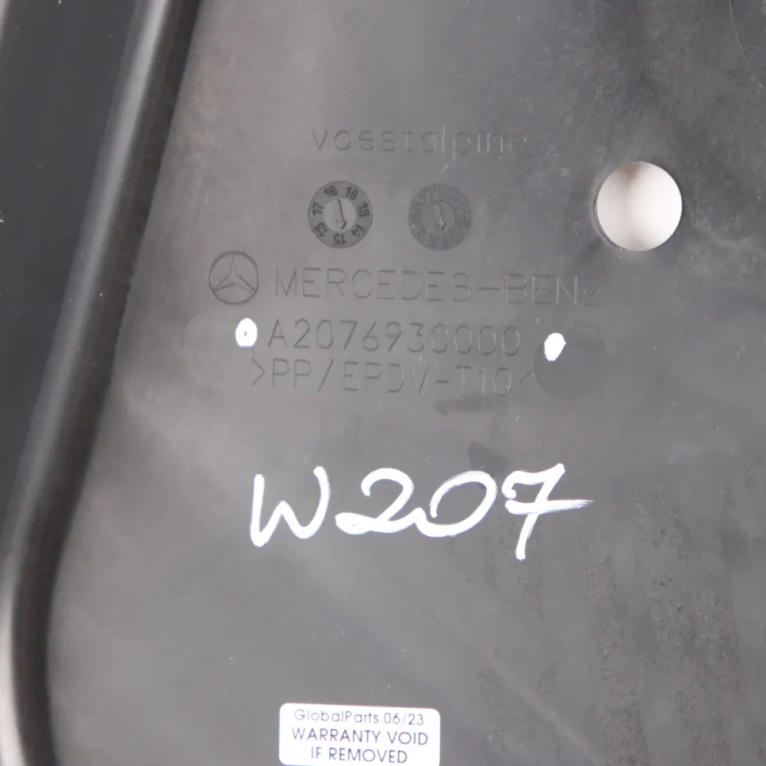 W207 Coupe Underbody Underfloor Panelling Trim Cover Rear to Mercedes with Part number A2076930000 Mercedes W207 Coupe Underbody Underfloor Panelling Trim Cover Rear - SKU A2076930000 - Part number A2076930000
