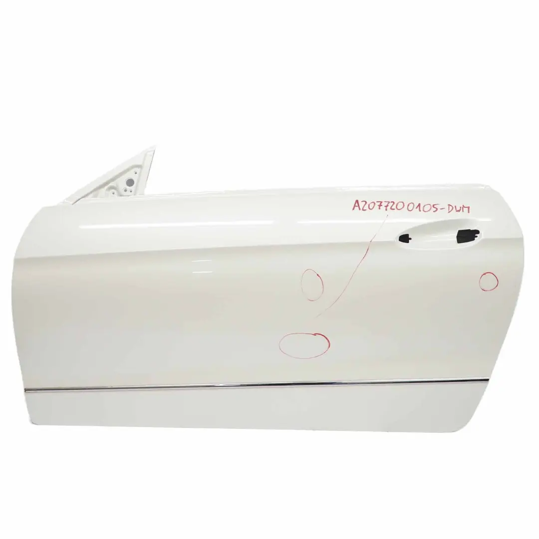 W207 Porta anteriore sinistra A207 C207 Diamond White Metallic - 799 per Mercedes con numero di parte A2077200105 Mercedes W207 Porta anteriore sinistra A207 C207 Diamond White Metallic - 799 - SKU A2077200105-DWM - Numero di parte A2077200105