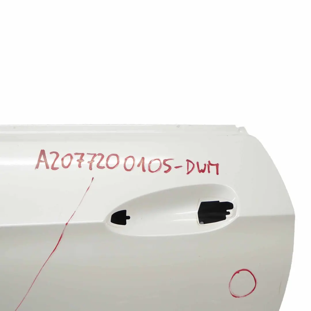 Mercedes W207 Porta anteriore sinistra A207 C207 Diamond White Metallic - 799 - SKU A2077200105-DWM - Numero di parte A2077200105
