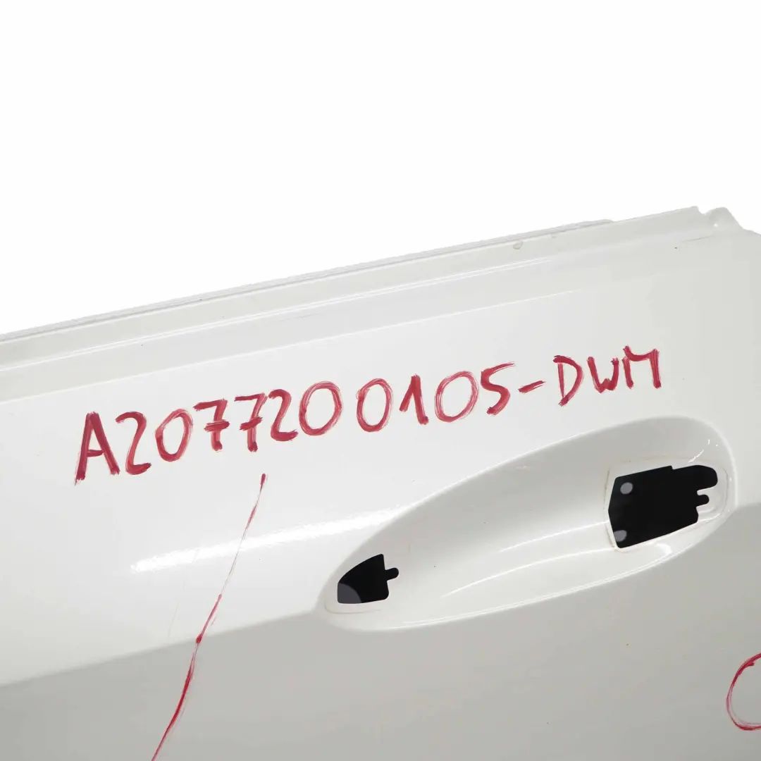 Mercedes W207 Door Front Left N/S A207 C207 Diamond White Metallic - 799 - SKU A2077200105-DWM - Part number A2077200105