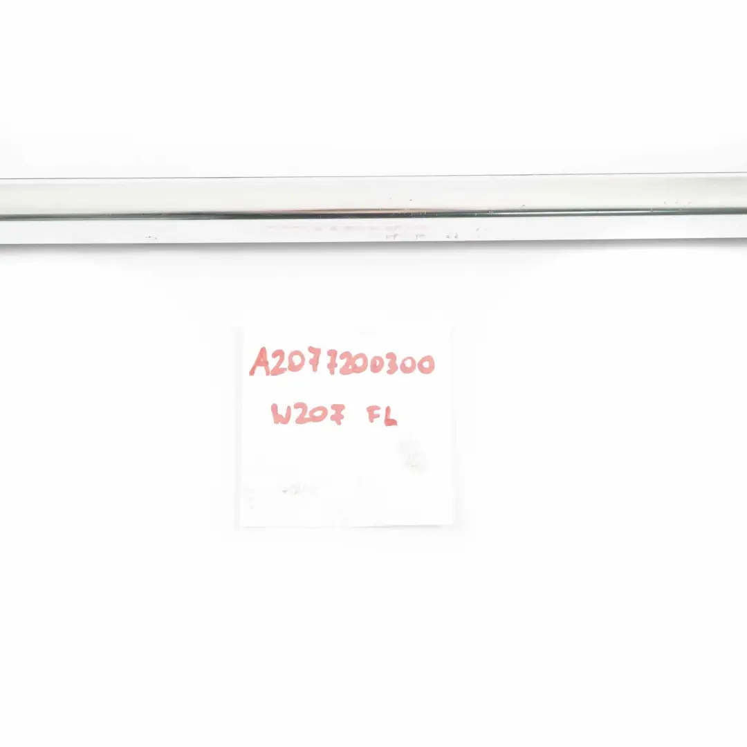 Mercedes W207 Front Left N/S Door Window Rail Sealing Strip Chrome - SKU A2077200300 - Part number A2077200300
