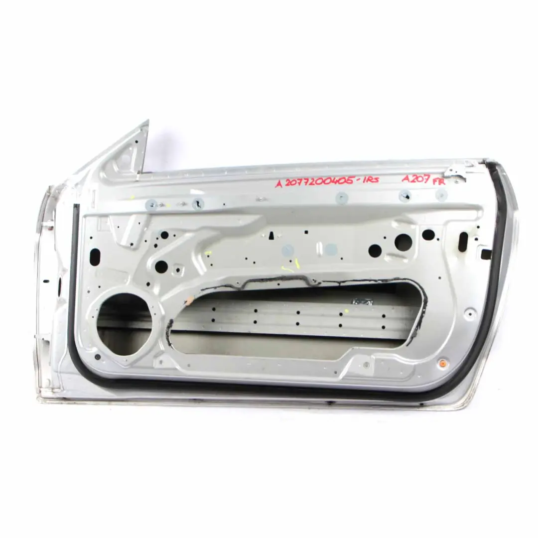Door Front Right O/S Iridium Silver Metallic - 775 to Mercedes A207 Cabrio with Part number A2077200405 Mercedes A207 Cabrio Door Front Right O/S Iridium Silver Metallic - 775 - SKU A2077200405-IRS - Part number A2077200405