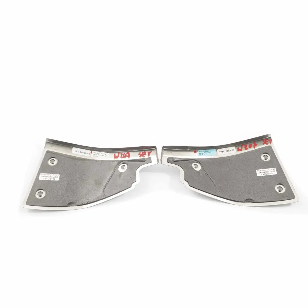 Mercedes W207 Door Panel Trim Cover Edge Chrome Finisher Left Right N/O/S Set - SKU A2077220128/A2077220228 - Part number A2077220128