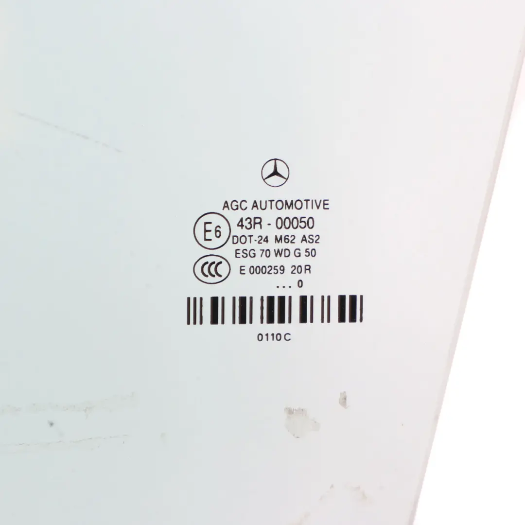 Mercedes C207 Fenêtre Latérale Porte Avant Gauche Vitrage AS2 - SKU A2077250110 - Numéro de pièce A2077250110