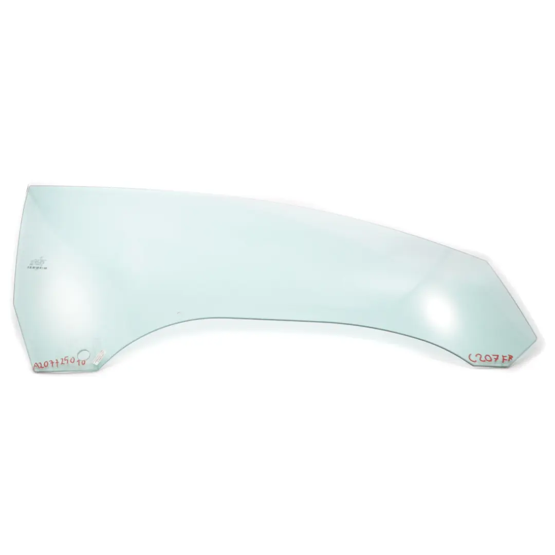 Ventana Vidrio Puerta Lado Delantero Derecho Verde AS2 para Mercedes C207 con número de pieza A2077250210 Mercedes C207 Ventana Vidrio Puerta Lado Delantero Derecho Verde AS2 - SKU A2077250210 - Número de pieza A2077250210