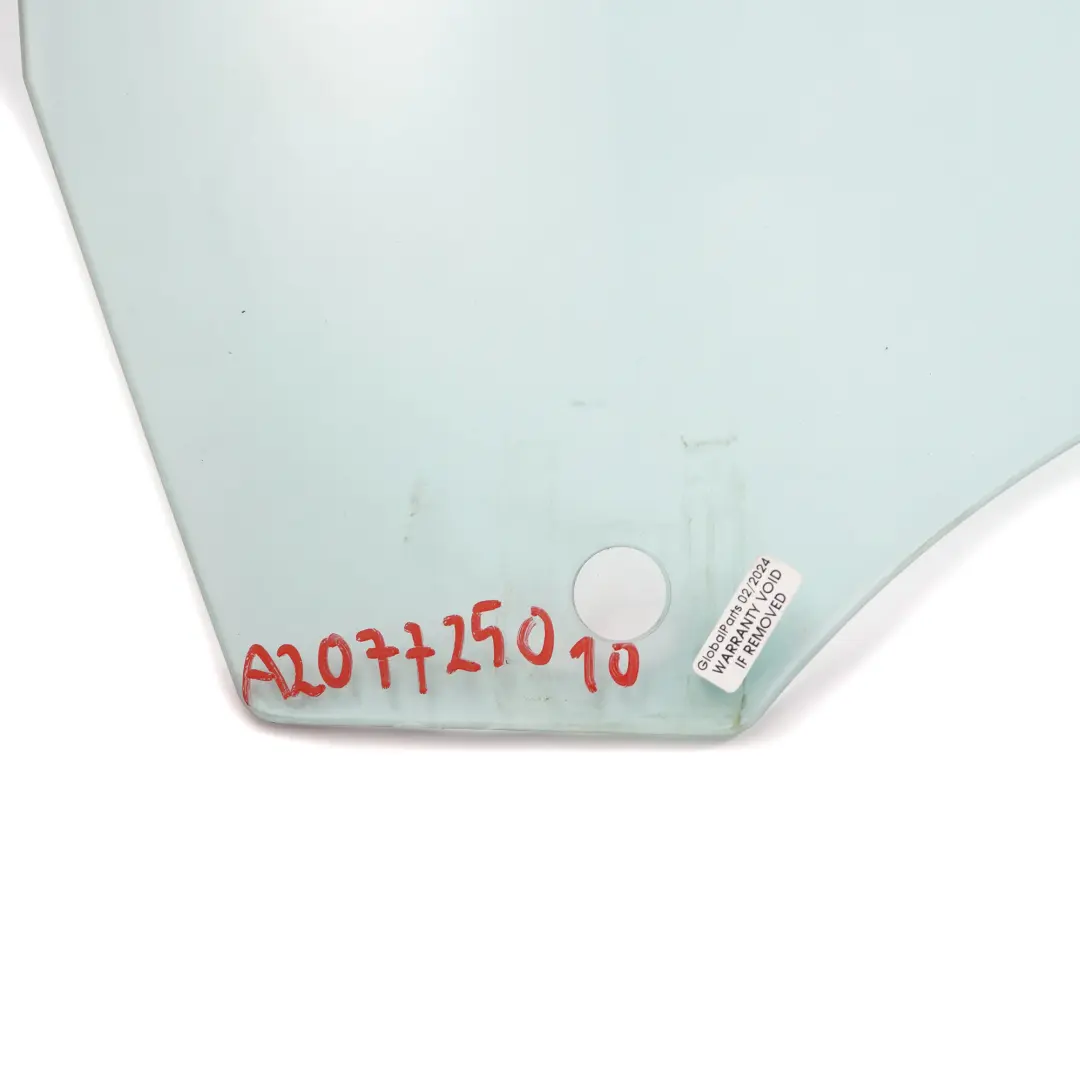 Ventana Vidrio Puerta Lado Delantero Derecho Verde AS2 para Mercedes C207 con número de pieza A2077250210 Mercedes C207 Ventana Vidrio Puerta Lado Delantero Derecho Verde AS2 - SKU A2077250210 - Número de pieza A2077250210