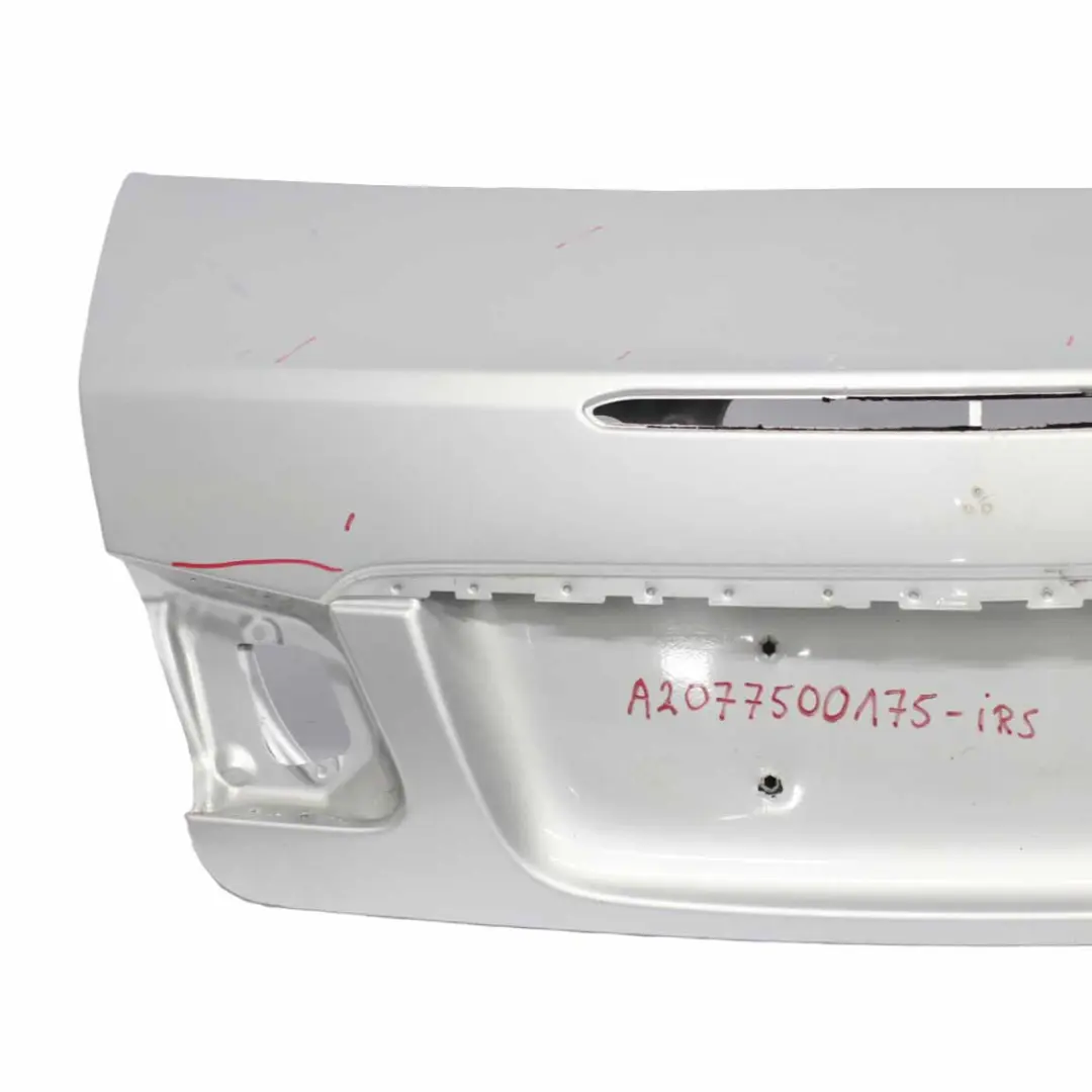 W07 Boot Trunk Lid Tailgate Saloon Iridium Silver Metallic - 775 to Mercedes C207 with Part number A2077500175 Mercedes C207 W07 Boot Trunk Lid Tailgate Saloon Iridium Silver Metallic - 775 - SKU A2077500175-IRS - Part number A2077500175