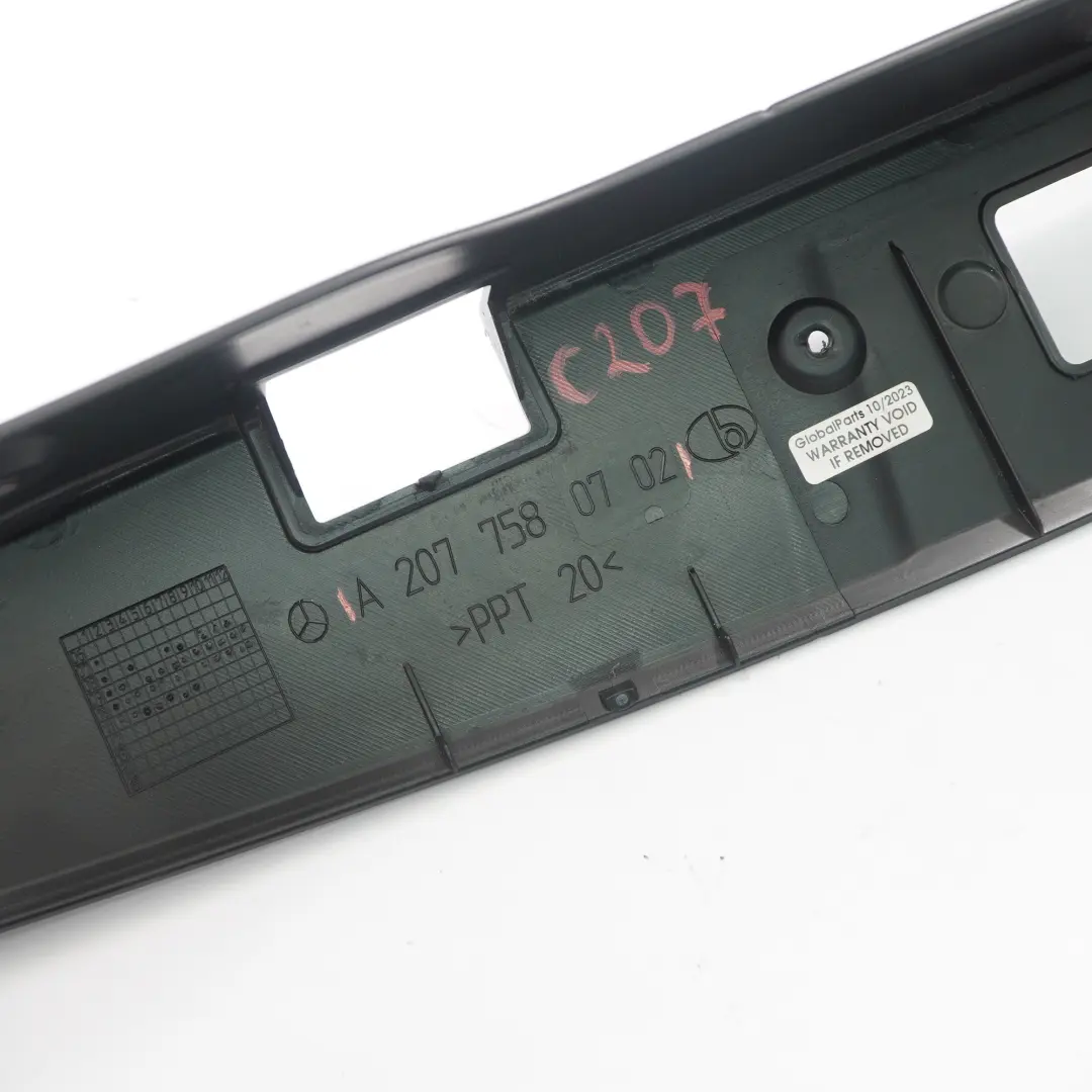Mercedes W207 C207 Trunk Lid Tailgate Boot Handle Cover Trim Panel A2077580702 - SKU A2077500193 - Part number A2077500193