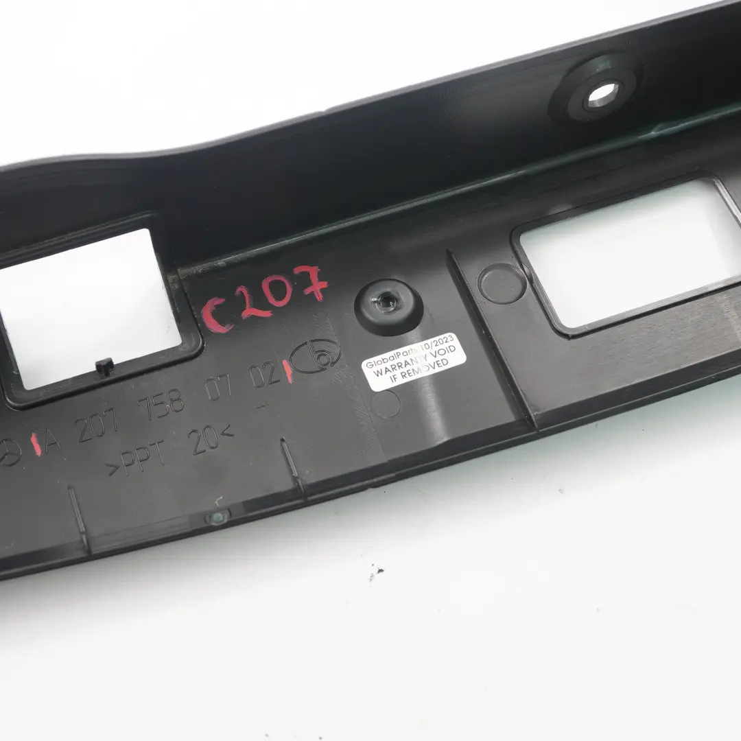 Mercedes W207 C207 Trunk Lid Tailgate Boot Handle Cover Trim Panel A2077580702 - SKU A2077500193 - Part number A2077500193