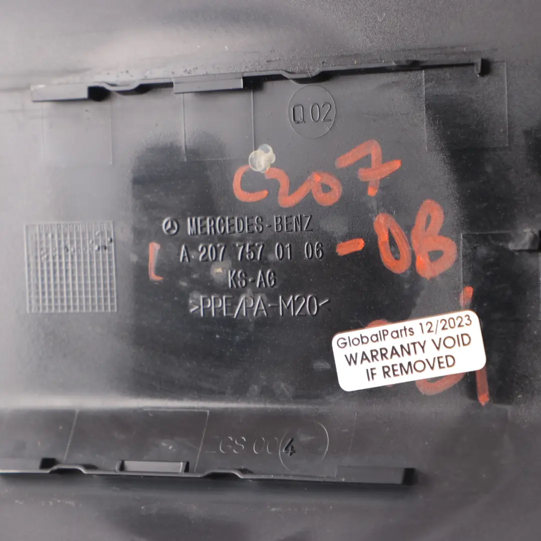 Fuel Filler Flap Mercedes W207 C207 Cover Cap Obsidian Black - 197 - SKU A2077570106-OB - Part number A2077570106