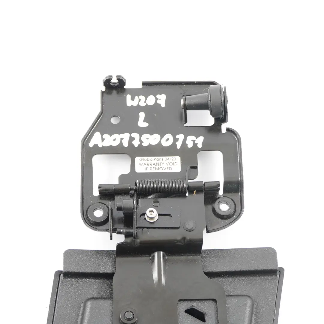 W207 Cabrio Rear Left N/S Folding Top Hinge Flap Cover to Mercedes A207 with Part number A2097500751 Mercedes A207 W207 Cabrio Rear Left N/S Folding Top Hinge Flap Cover - SKU A2097500751 - Part number A2097500751