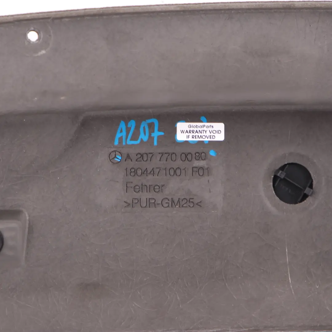 Mercedes A207 Folding Top Roof Front Covering Panel Cover Cabrio - SKU A2077700080 - Part number A2077700080