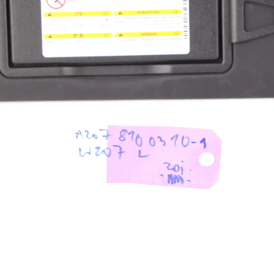 Sonnenblende Mercedes W204 W207 Links Spiegelverkleidung Schwarz für mit Teilenummer A2078100310 Sonnenblende Mercedes W204 W207 Links Spiegelverkleidung Schwarz - SKU A2078100310-1 - Teilenummer A2078100310