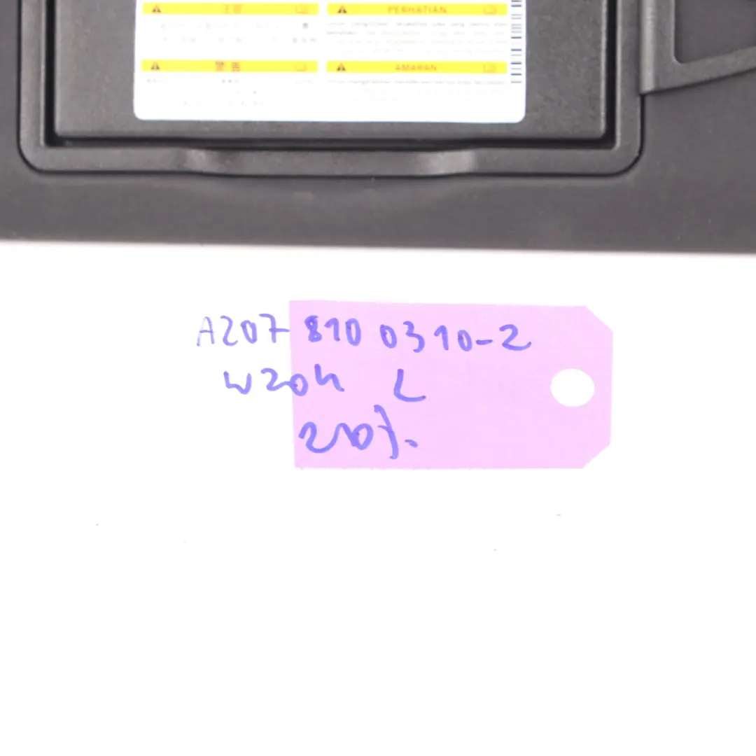 Pare-soleil Mercedes W204 W207 Gauche Panneau de rétroviseur Noir pour à propos du numéro de pièce A2078100310 Pare-soleil Mercedes W204 W207 Gauche Panneau de rétroviseur Noir - SKU A2078100310-3 - Numéro de pièce A2078100310