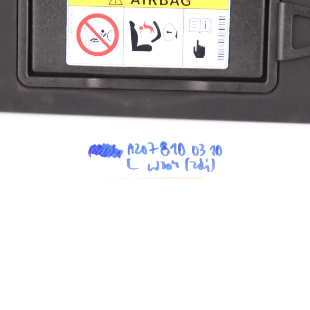  Pare-soleil Mercedes W204 Panneau garniture rétroviseur gauche Noir - SKU A2078100310 - Numéro de pièce A2078100310