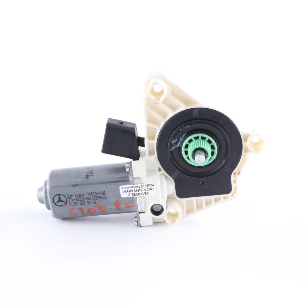 Window Lifter Motor Mercedes W207 C207 Front Left N/S Drive Unit to with Part number A2078200342 Window Lifter Motor Mercedes W207 C207 Front Left N/S Drive Unit - SKU A2078200342 - Part number A2078200342