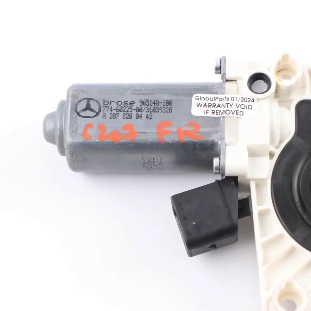 Window Lifter Motor Mercedes W207 C207 Front Right O/S Drive Unit to with Part number A2078200442 Window Lifter Motor Mercedes W207 C207 Front Right O/S Drive Unit - SKU A2078200442 - Part number A2078200442