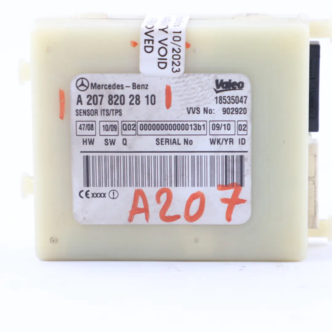 Mercedes W207 Cabrio tetto antifurto ITS TPS Modulo Sensore - SKU A2078202810 - Numero di parte A2078202810