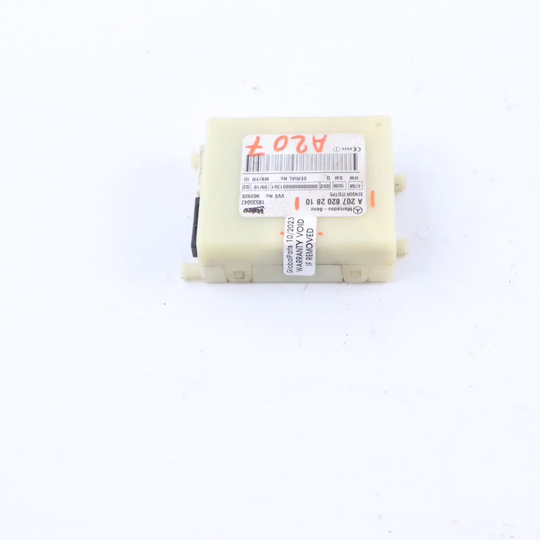 Mercedes W207 Cabrio tetto antifurto ITS TPS Modulo Sensore - SKU A2078202810 - Numero di parte A2078202810