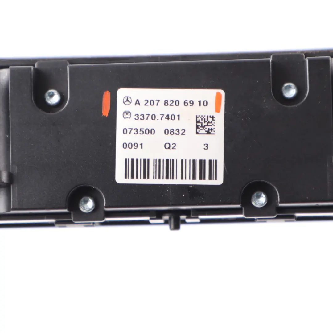 W207 Convertible Switch Panel Heated Seats Sport Parking to Mercedes with Part number A2078206910 Mercedes W207 Convertible Switch Panel Heated Seats Sport Parking - SKU A2078206910 - Part number A2078206910