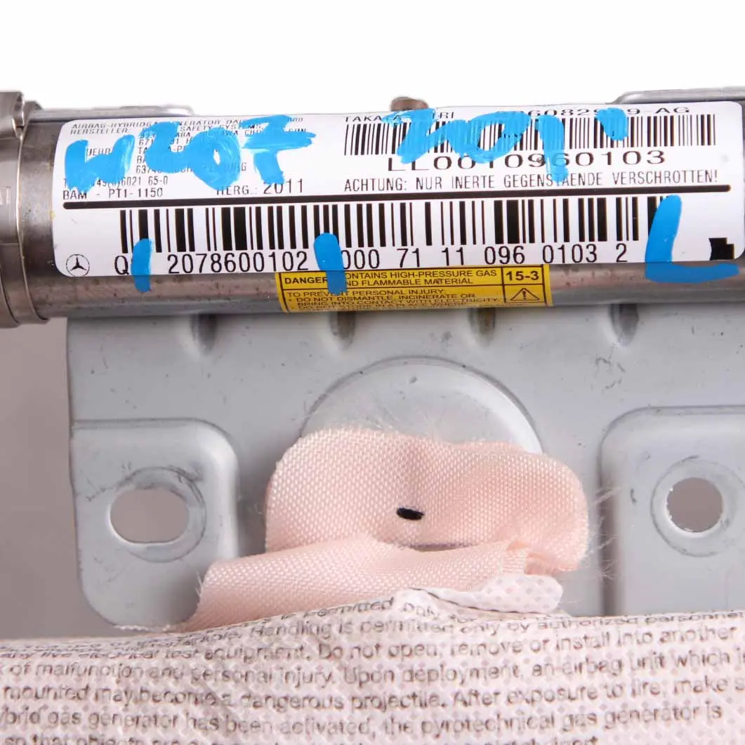 Cortina techo Mercedes W207 C207 Coupé Air Modulo cabeza izquierdo - SKU A2078600102 - Número de pieza A2078600102