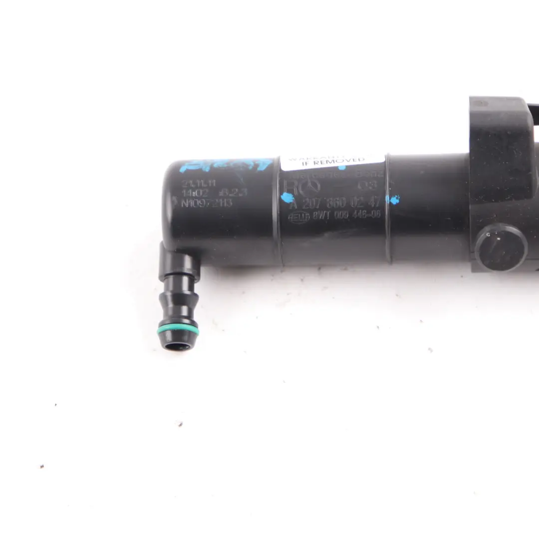 W207 Headlamp Washer Jet Headlight Spray Nozzle Right O/S to Mercedes with Part number A2078600247 Mercedes W207 Headlamp Washer Jet Headlight Spray Nozzle Right O/S - SKU A2078600247 - Part number A2078600247