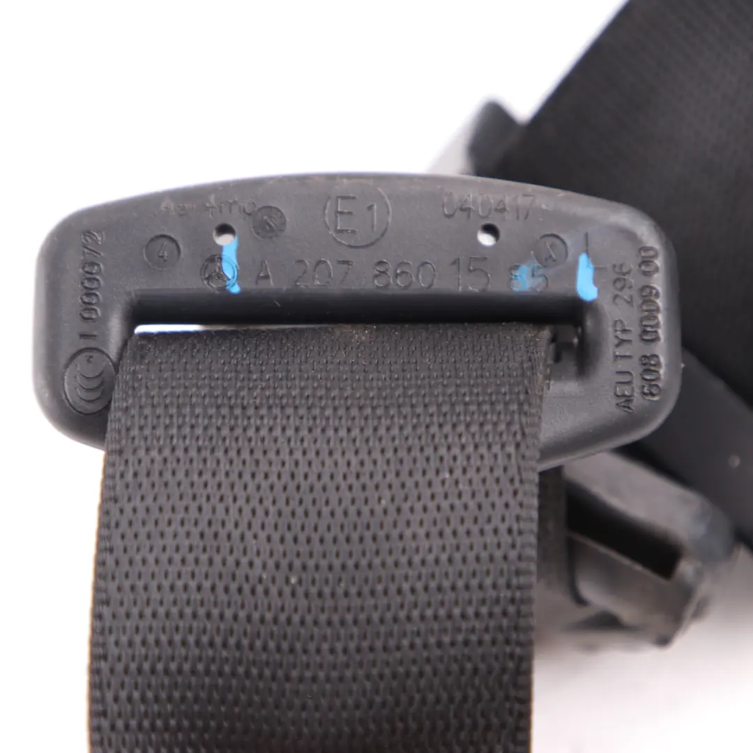 Belt Mercedes W207 A207 Rear Left N/S Safety Belt Black to Seat with Part number A2078601585 Seat Belt Mercedes W207 A207 Rear Left N/S Safety Belt Black - SKU A2078601585 - Part number A2078601585