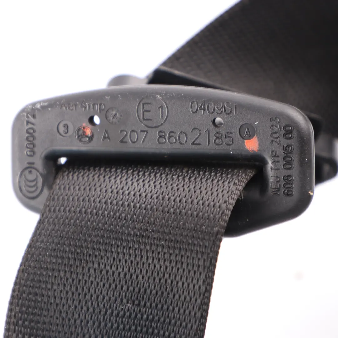 Belt Mercedes W207 C207 Rear Left Right N/O/S Upper Belt Black to Seat with Part number A2078602185 Seat Belt Mercedes W207 C207 Rear Left Right N/O/S Upper Belt Black - SKU A2078602185 - Part number A2078602185