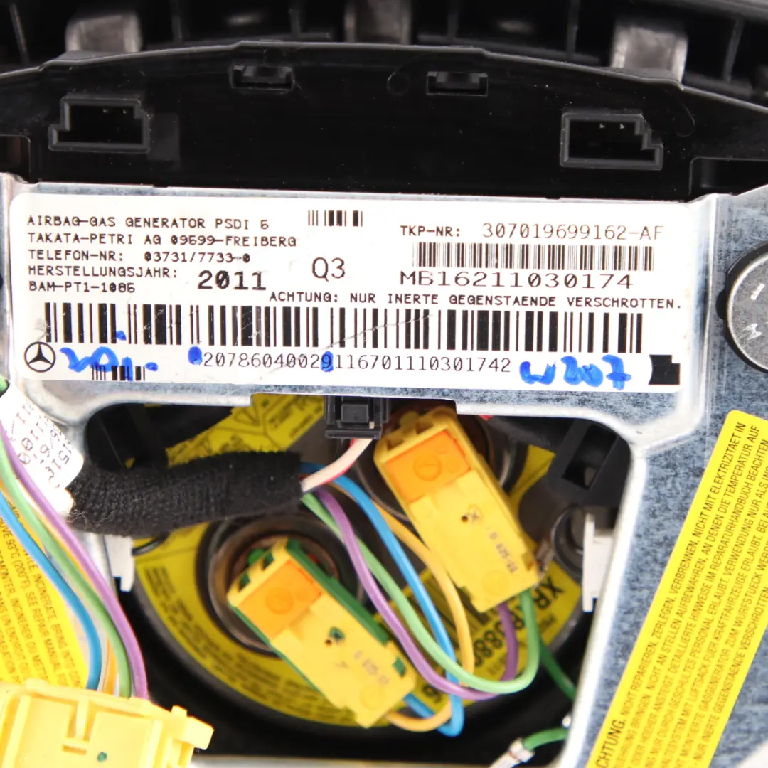Mercedes W207 A207 C207 Steering Wheel Air Module Bag Black - SKU A2078604002 - Part number A2078604002