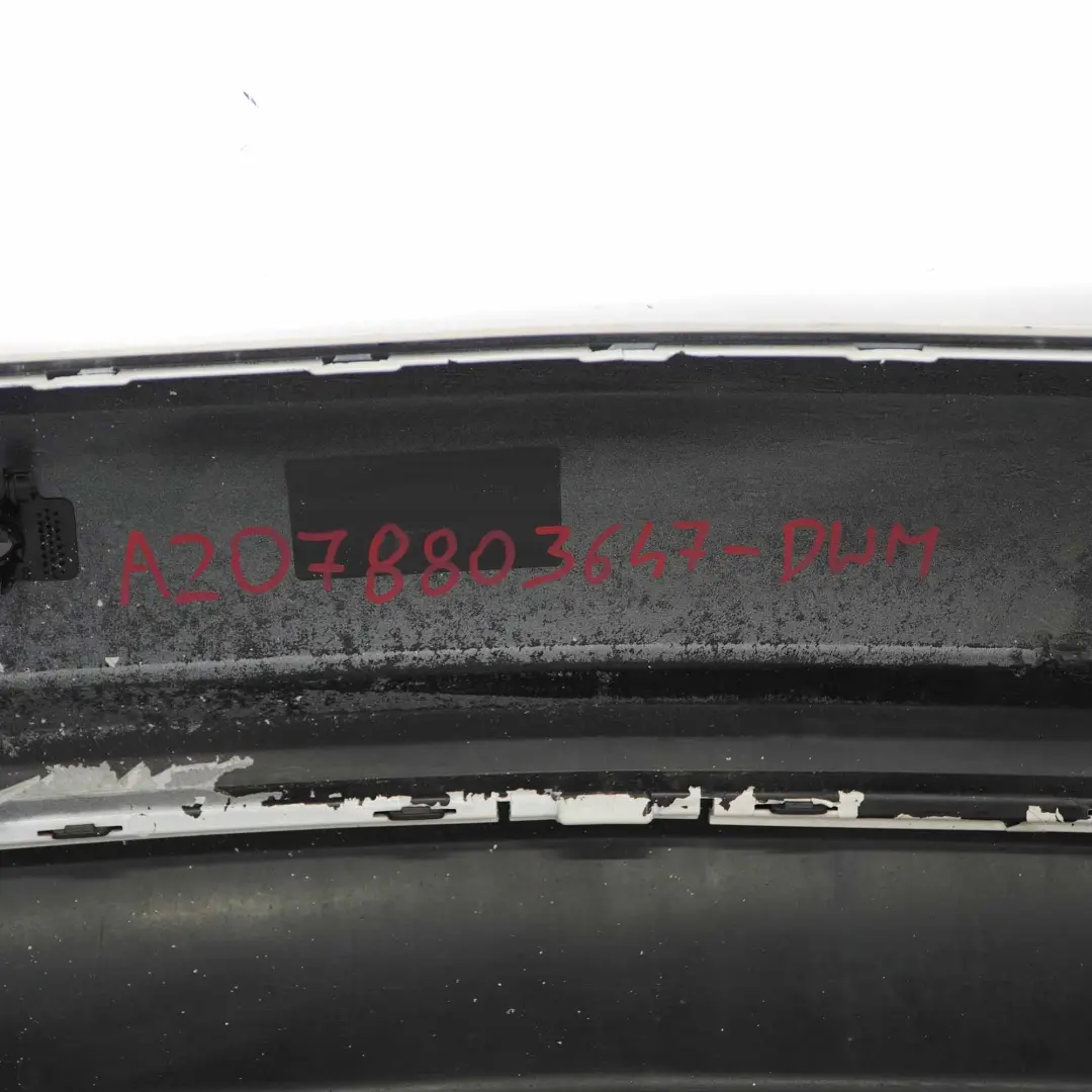 W207 Rear Bumper Trim Panel Covering Sport Diamond White - 799 to Mercedes with Part number A2078803647 Mercedes W207 Rear Bumper Trim Panel Covering Sport Diamond White - 799 - SKU A2078803647-DWM - Part number A2078803647
