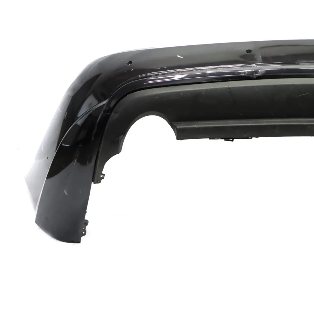 W207 Rear Bumper Trim Panel Covering Obsidian Black Metallic - 197 to Mercedes with Part number A2078803647 Mercedes W207 Rear Bumper Trim Panel Covering Obsidian Black Metallic - 197 - SKU A2078803647-OB1 - Part number A2078803647