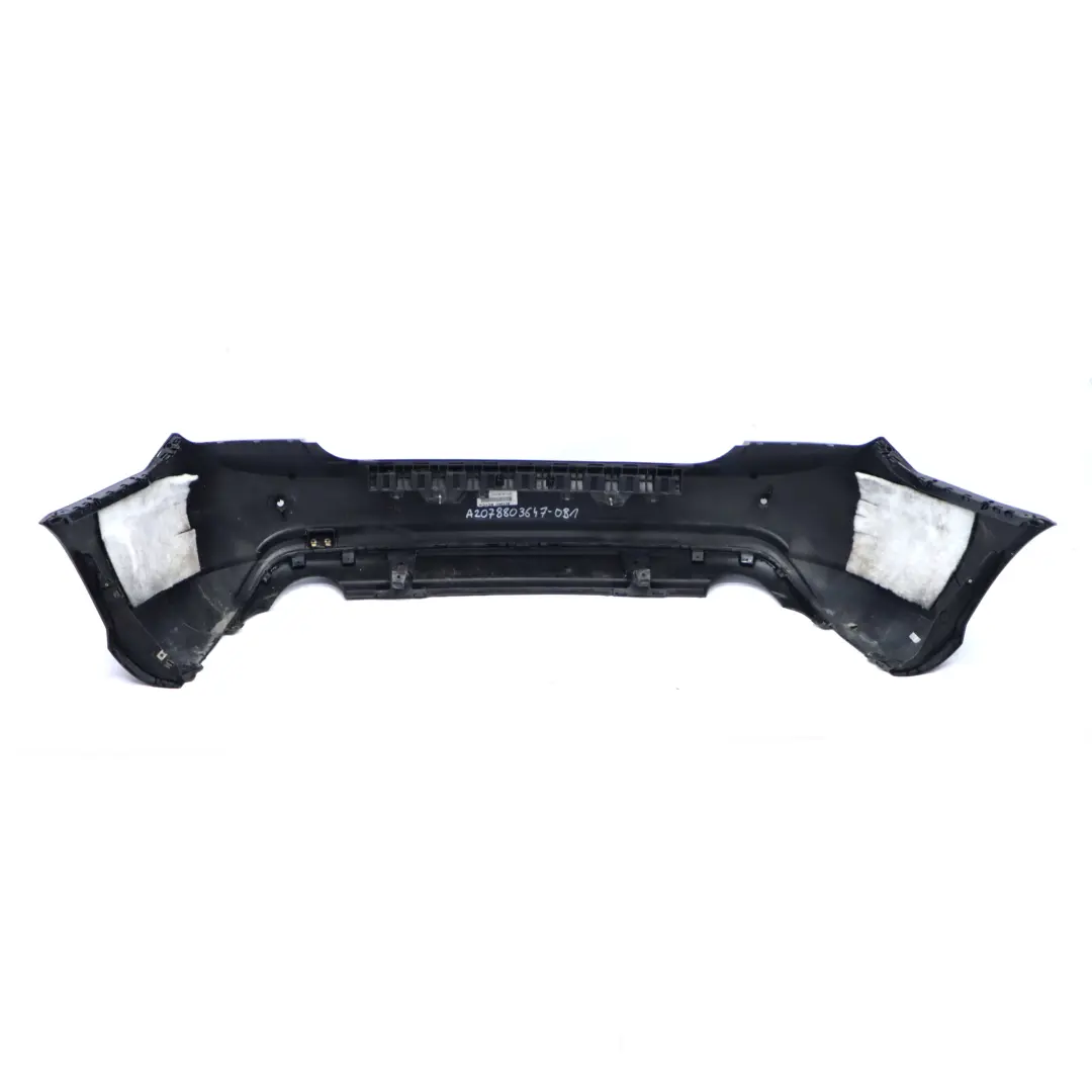 W207 Rear Bumper Trim Panel Covering Obsidian Black Metallic - 197 to Mercedes with Part number A2078803647 Mercedes W207 Rear Bumper Trim Panel Covering Obsidian Black Metallic - 197 - SKU A2078803647-OB1 - Part number A2078803647