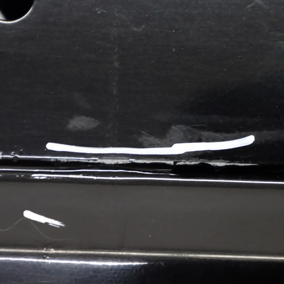 W207 Rear Bumper Trim Panel Covering Obsidian Black Metallic - 197 to Mercedes with Part number A2078803647 Mercedes W207 Rear Bumper Trim Panel Covering Obsidian Black Metallic - 197 - SKU A2078803647-OB - Part number A2078803647