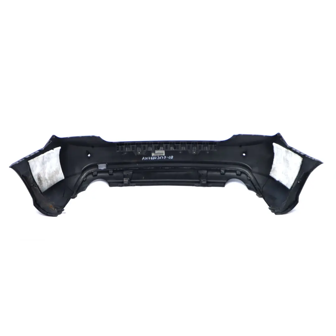 W207 Rear Bumper Trim Panel Covering Obsidian Black Metallic - 197 to Mercedes with Part number A2078803647 Mercedes W207 Rear Bumper Trim Panel Covering Obsidian Black Metallic - 197 - SKU A2078803647-OB - Part number A2078803647