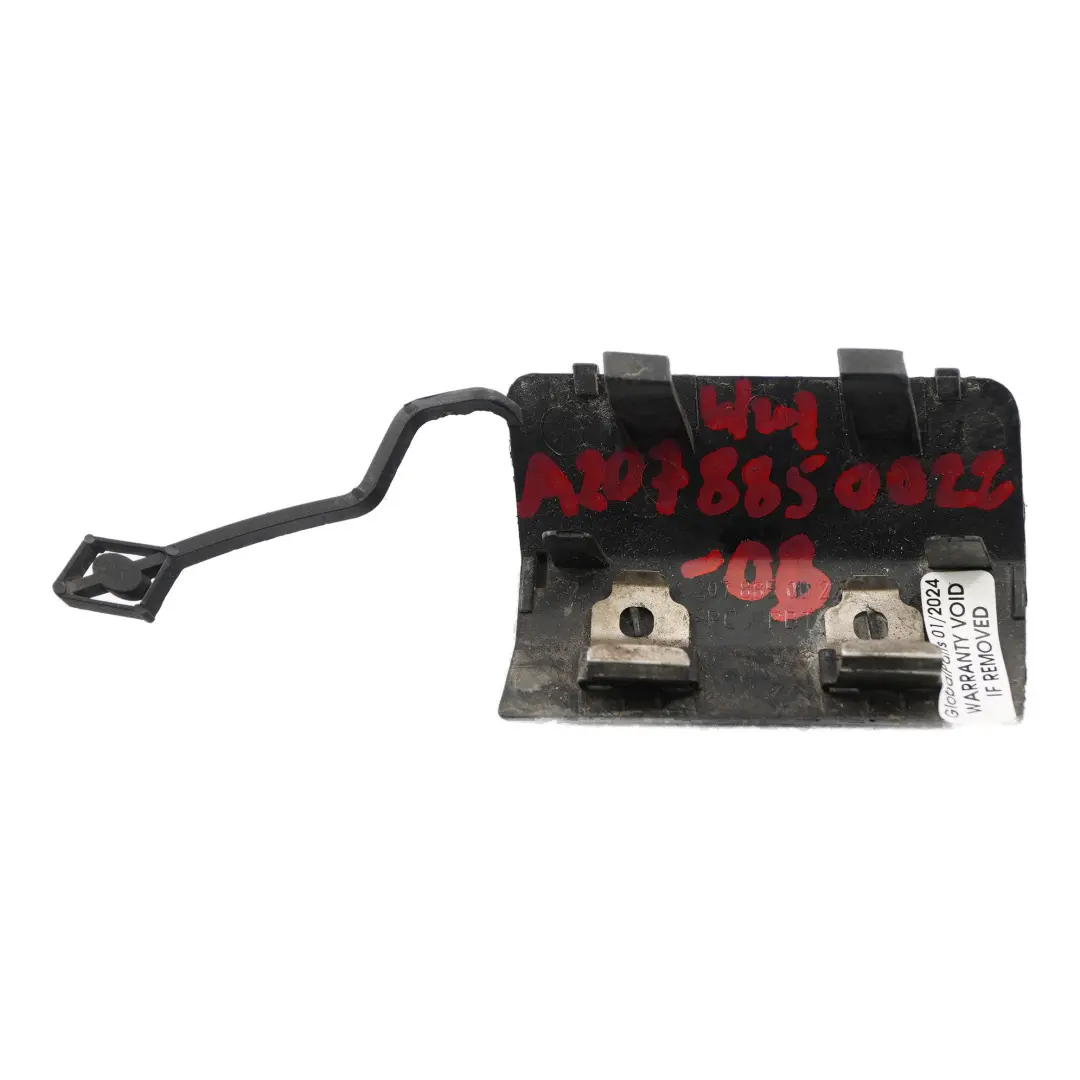 Mercedes W207 Tapa gancho remolque del parachoques trasero Negro obsidiana 197 - SKU A2078850022-OB - Número de pieza A2078850022