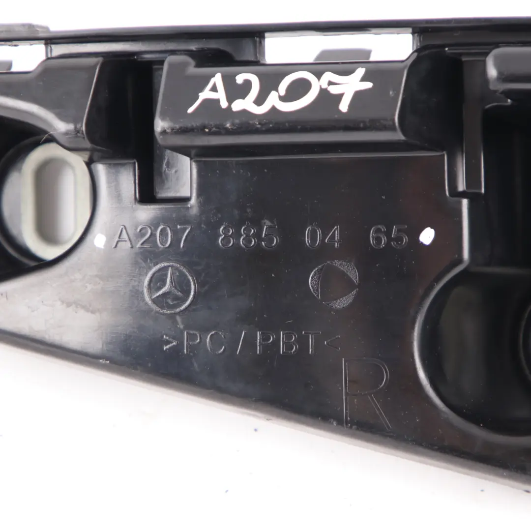 W207 Rear Bumper Bracket Right O/S Side Holder Mount Trim to Mercedes with Part number A2078850465 Mercedes W207 Rear Bumper Bracket Right O/S Side Holder Mount Trim - SKU A2078850465 - Part number A2078850465