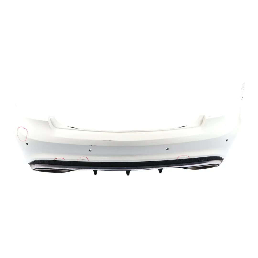 Mercedes C207 Coupe A207 Cabrio AMG Sport Rear Bumper Polar White - 149 - SKU A2078858125-POL - Part number A2078858125