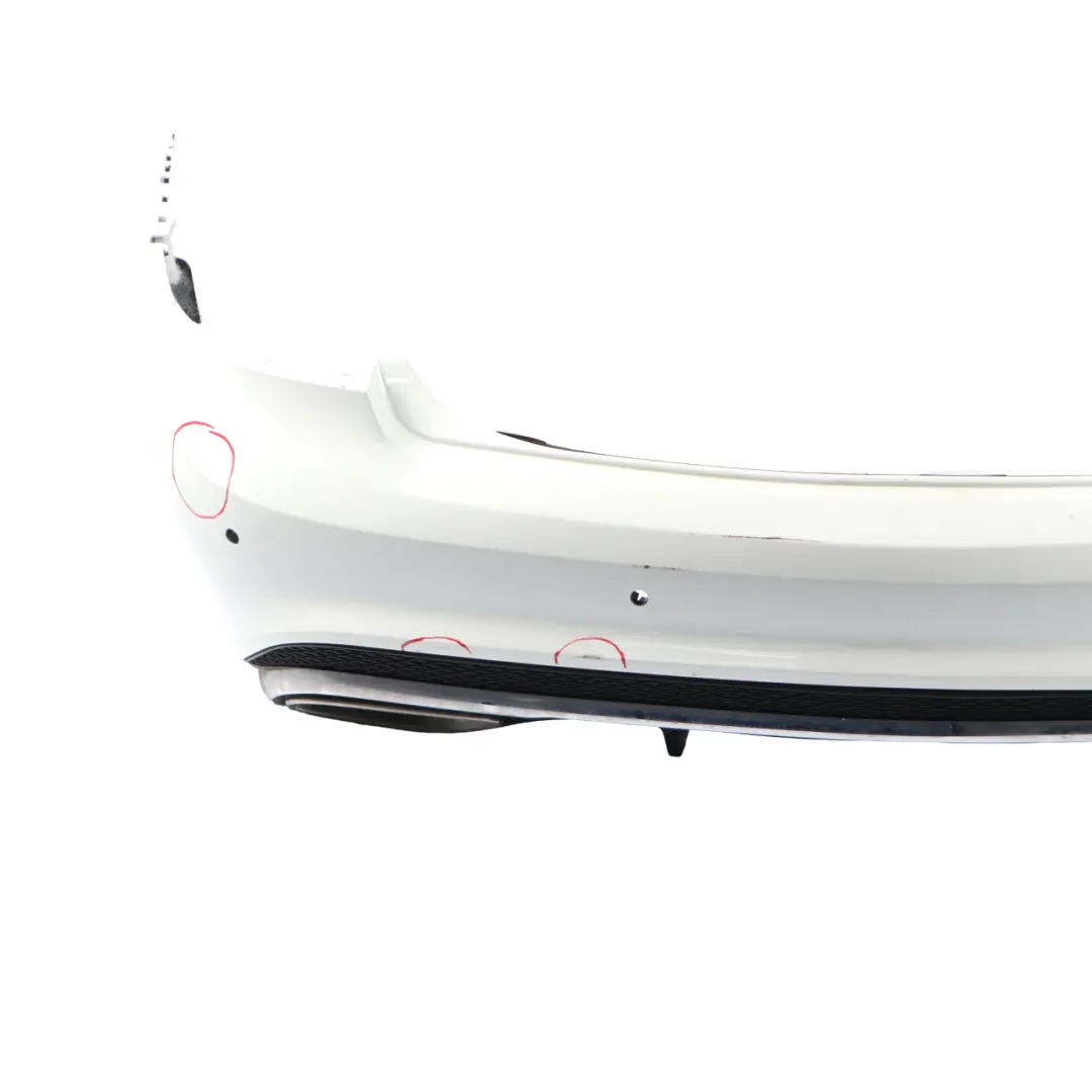 Mercedes C207 Coupe A207 Cabrio AMG Sport Rear Bumper Polar White - 149 - SKU A2078858125-POL - Part number A2078858125