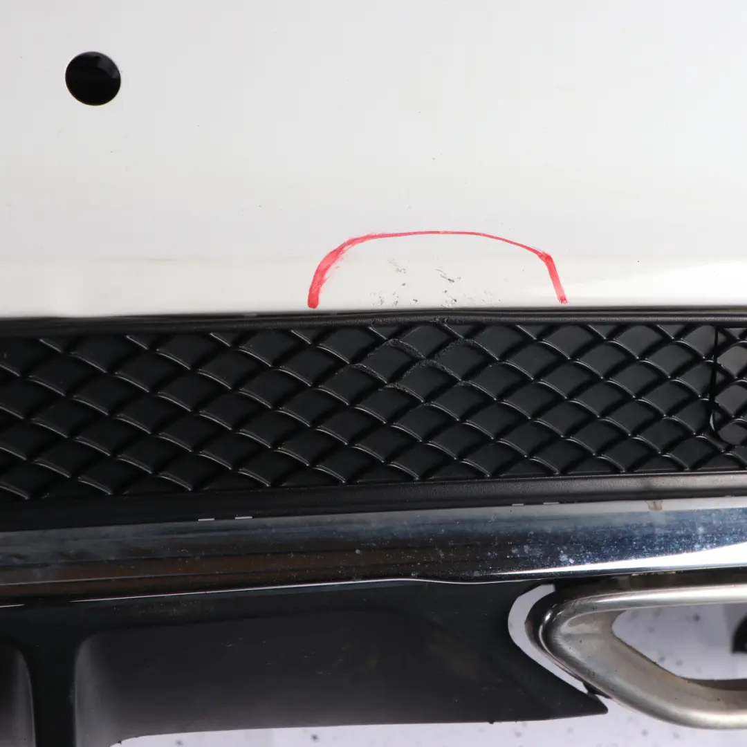Mercedes C207 Coupe A207 Cabrio AMG Sport Rear Bumper Polar White - 149 - SKU A2078858125-POL - Part number A2078858125