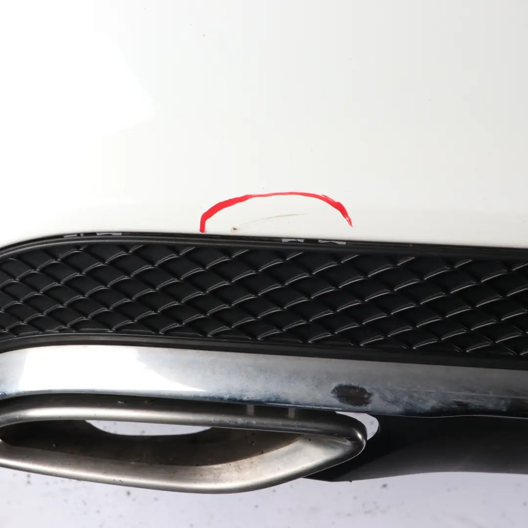 Mercedes C207 Coupe A207 Cabrio AMG Sport Rear Bumper Polar White - 149 - SKU A2078858125-POL - Part number A2078858125